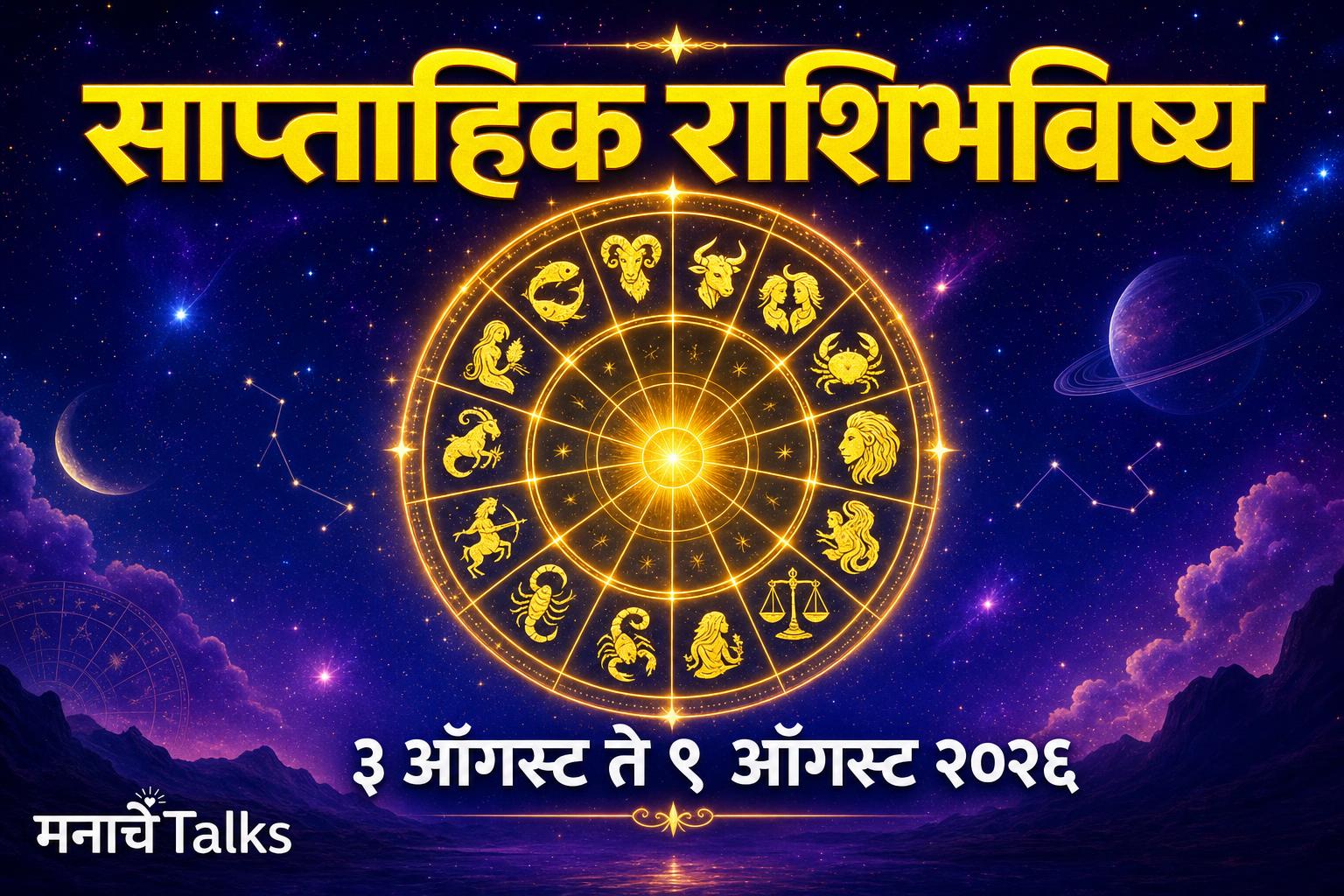 साप्ताहिक राशिभविष्य ३ ऑगस्ट ते ९ ऑगस्ट २०२६ - ManacheTalks